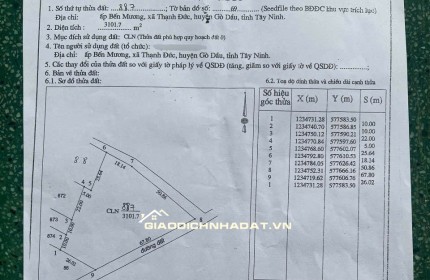 Bán đất tặng nhà, diện tích 1140m2 full đất ở tại Thạnh Đức, Gò Dầu, Tây Ninh