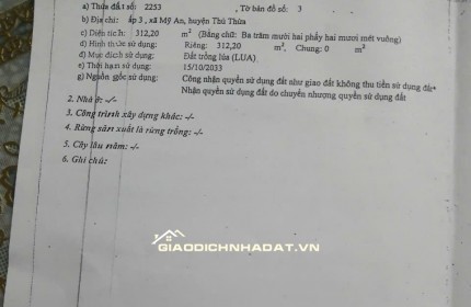 Bán đất mặt tiền Quốc Lộ 62 Long An (cũ) TDT 666.9m2