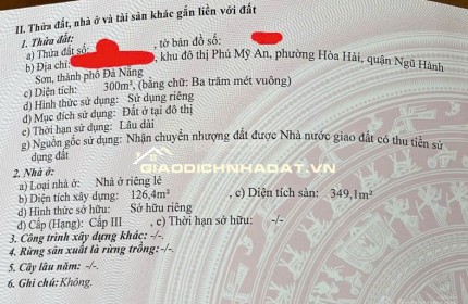 Bán biệt thự ven sông khu đô thị Phú Mỹ An, Đà Nẵng diện tích 300m², 0773218937  hồ bơi riêng, sàn 349,1m²